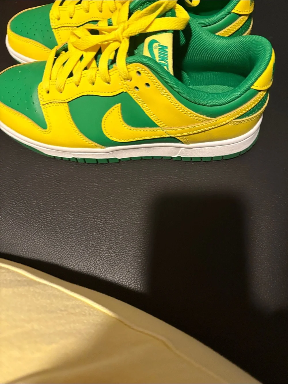 Nike Kids Green and Yellow Low-Top Sneakers